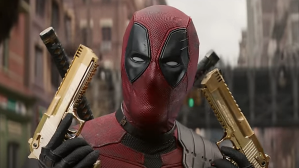 High Quality Deadpool golden guns Blank Meme Template