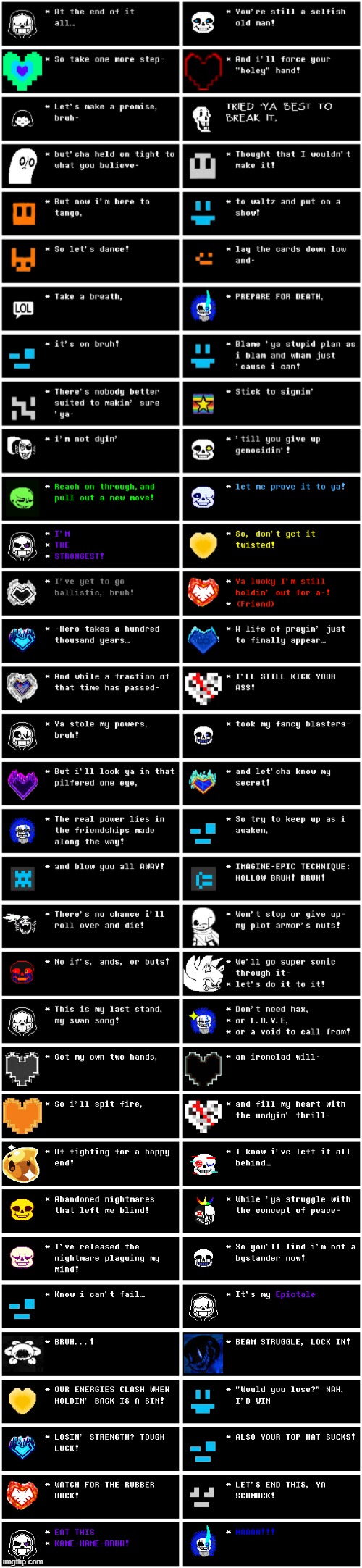 Epic! Sans plot armor with lyrics, but a bunch of Users and Characters sing it (You're a genius if you can spot some details of  | image tagged in memes,epic sans,epic sans plot armor with lyrics,undertale memers,ultimateverse,souls | made w/ Imgflip meme maker