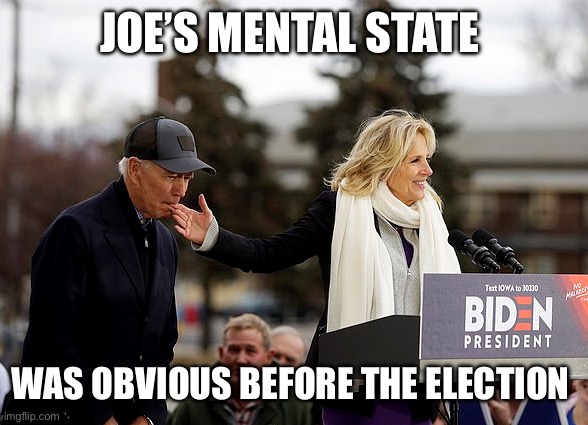 Creepy Biden Biting Fingers | JOE’S MENTAL STATE WAS OBVIOUS BEFORE THE ELECTION | image tagged in creepy biden biting fingers | made w/ Imgflip meme maker