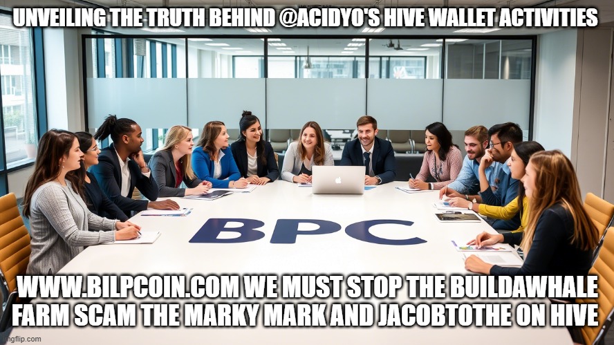 UNVEILING THE TRUTH BEHIND @ACIDYO'S HIVE WALLET ACTIVITIES; WWW.BILPCOIN.COM WE MUST STOP THE BUILDAWHALE FARM SCAM THE MARKY MARK AND JACOBTOTHE ON HIVE | made w/ Imgflip meme maker