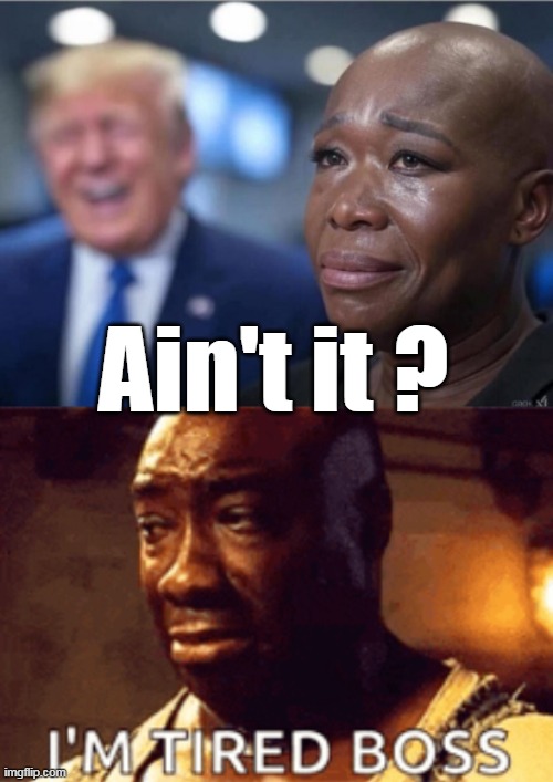 Reid Channels The Green Mile | Ain't it ? | image tagged in joy reid green mile fired meme | made w/ Imgflip meme maker