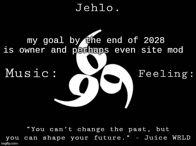 Jehlo Template. | my goal by the end of 2028 is owner and perhaps even site mod | image tagged in jehlo template | made w/ Imgflip meme maker