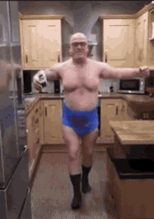 naked-man-dancing-in-underwear Blank Meme Template