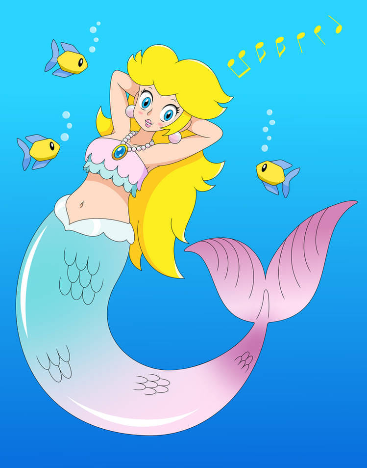 sexy mermaid peach Blank Meme Template