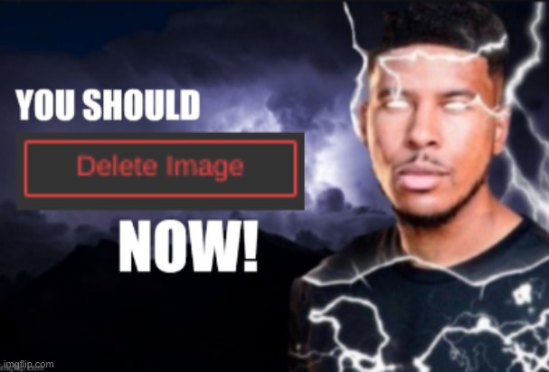 you should delete image now | image tagged in you should delete image now | made w/ Imgflip meme maker