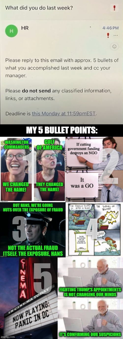 Nailed It | MY 5 BULLET POINTS:; 2; 1; 3; 4; 5 | image tagged in elon,doge | made w/ Imgflip meme maker