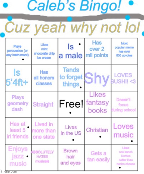 eh. | image tagged in caleb s bingo | made w/ Imgflip meme maker