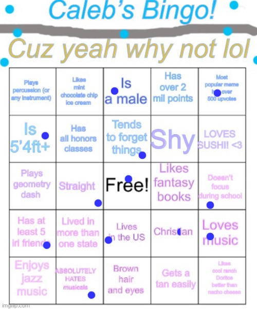 Caleb’s bingo | image tagged in caleb s bingo | made w/ Imgflip meme maker