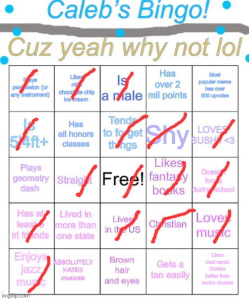 Caleb’s bingo | image tagged in caleb s bingo | made w/ Imgflip meme maker