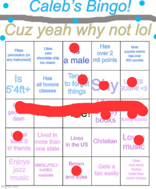 Caleb’s bingo | image tagged in caleb s bingo | made w/ Imgflip meme maker