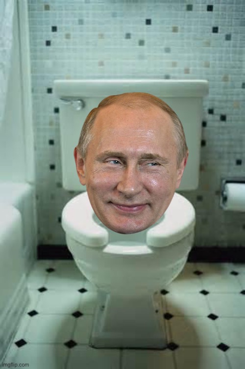 Putin Skibidi Toilet | image tagged in toilet,vladimir putin,skibidi toilet | made w/ Imgflip meme maker