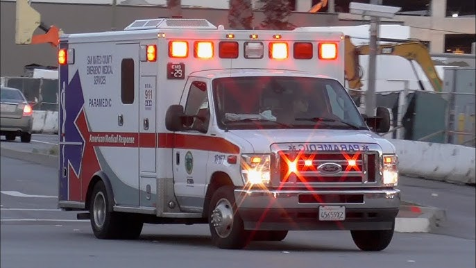 High Quality ambulance responding Blank Meme Template