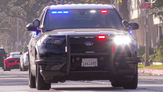police car responding Blank Meme Template