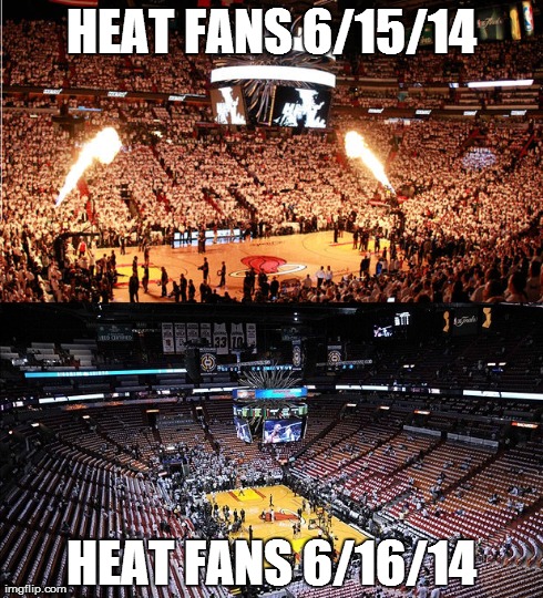 HEAT FANS 6/15/14 HEAT FANS 6/16/14 | made w/ Imgflip meme maker