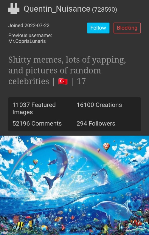 what an annoying mommydiddler | image tagged in happy dolphin rainbow | made w/ Imgflip meme maker