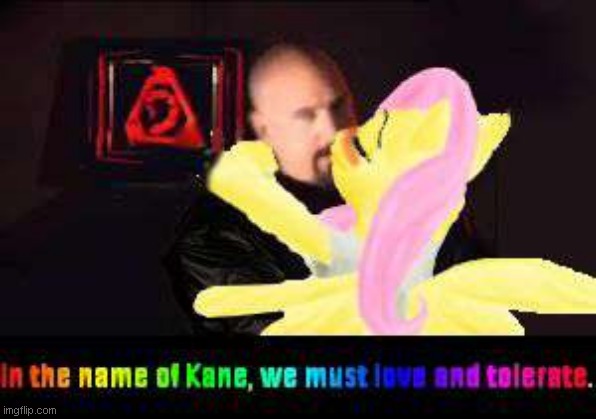 Kane X Fluttershy | image tagged in kane x fluttershy | made w/ Imgflip meme maker