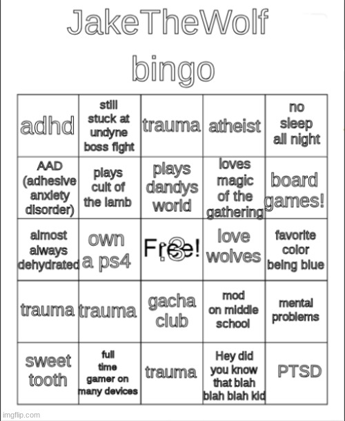 MY TURN NOW | image tagged in jakethewolf bingo | made w/ Imgflip meme maker