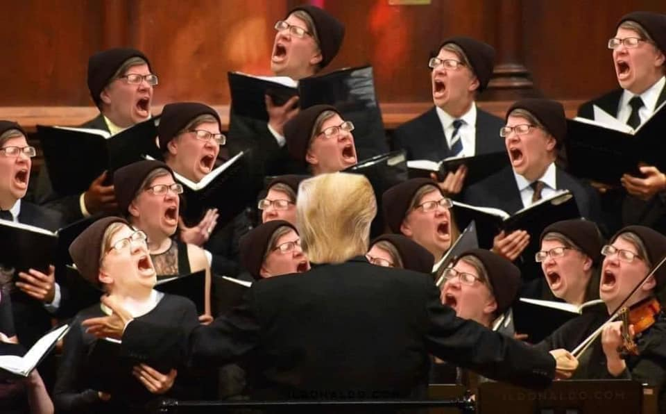 High Quality The Maestro Conducts The Choir Blank Meme Template