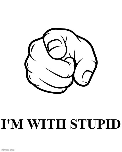 I'M WITH STUPID | image tagged in insult,funny,diss | made w/ Imgflip meme maker