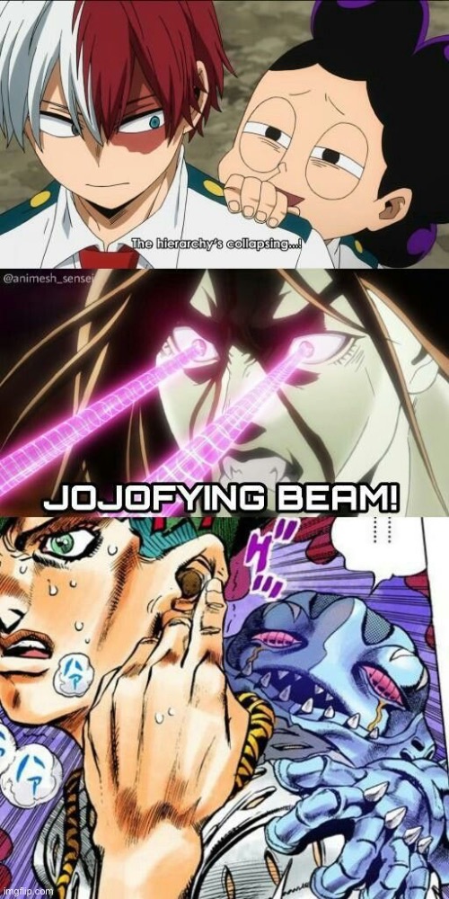 Cheap trick > Mineta | image tagged in jojo's bizarre adventure,boku no hero academia | made w/ Imgflip meme maker