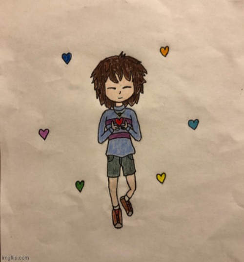 Here is some of my Undertale drawings/artwork | image tagged in undertale,drawing,frisk,seven,souls | made w/ Imgflip meme maker