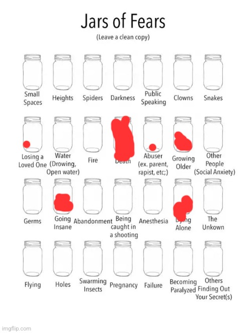 Jar of fears clear version | image tagged in jar of fears clear version | made w/ Imgflip meme maker