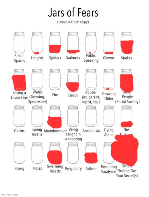 Jar of fears clear version | image tagged in jar of fears clear version | made w/ Imgflip meme maker