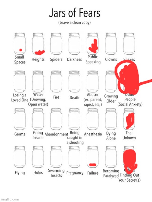 Jar of fears clear version | image tagged in jar of fears clear version | made w/ Imgflip meme maker