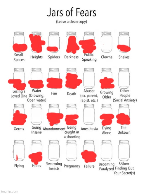 Jar of fears clear version | image tagged in jar of fears clear version | made w/ Imgflip meme maker