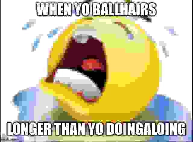 When yo ballhairs | image tagged in when yo ballhairs | made w/ Imgflip meme maker