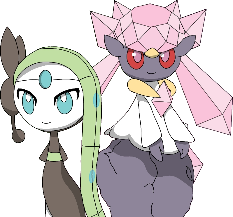 Meloetta and Diancie Blank Meme Template