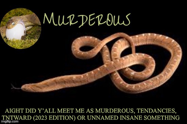 Eg (thanks corpse) | AIGHT DID Y’ALL MEET ME AS MURDEROUS, TENDANCIES, TNTWARD (2023 EDITION) OR UNNAMED INSANE SOMETHING | image tagged in eg thanks corpse | made w/ Imgflip meme maker