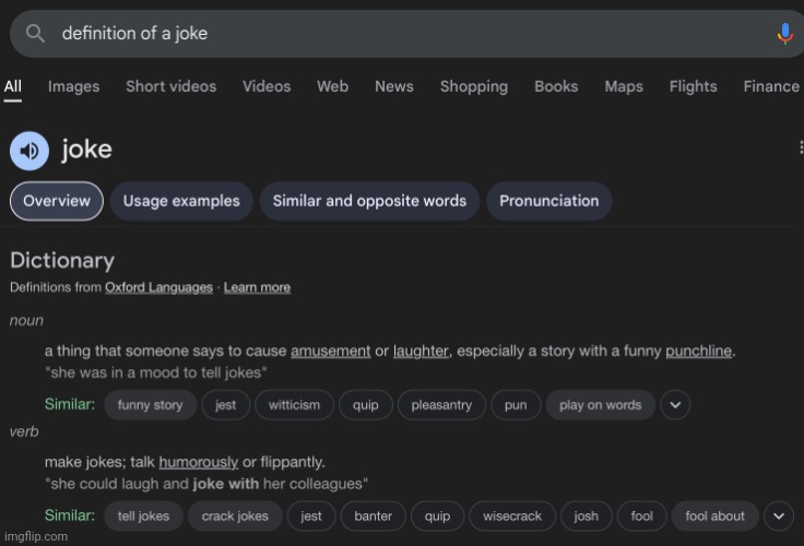 image tagged in definition of a joke | made w/ Imgflip meme maker