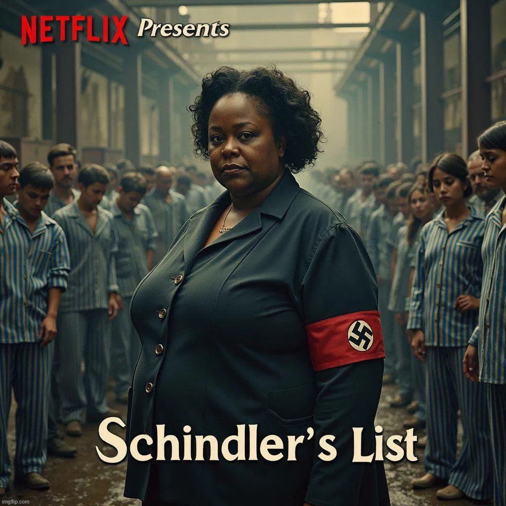 Coming Soon to Netflix | image tagged in netflix,netflix adaptation,scumbag netflix,schindler's list,black racism,rewriting history | made w/ Imgflip meme maker