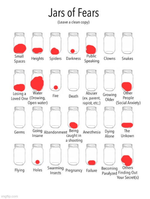 Jar of fears clear version | image tagged in jar of fears clear version | made w/ Imgflip meme maker