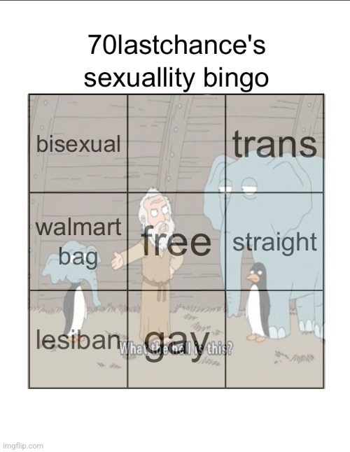 70lastchance's sexuallity bingo (very shitty) | made w/ Imgflip meme maker
