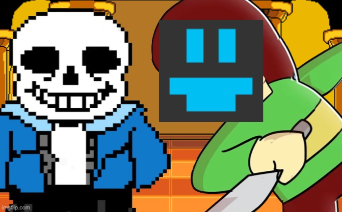 High Quality Flowey_The_Memer kills Sans Blank Meme Template