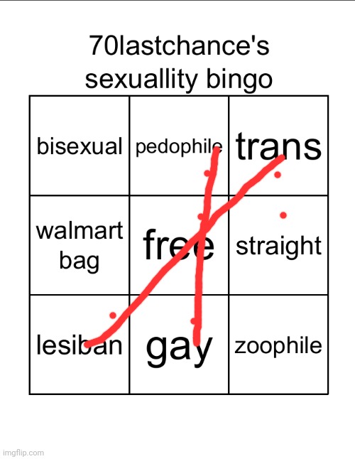 70lastchance's sexuallity bingo (very shitty) | image tagged in 70lastchance's sexuallity bingo very shitty | made w/ Imgflip meme maker