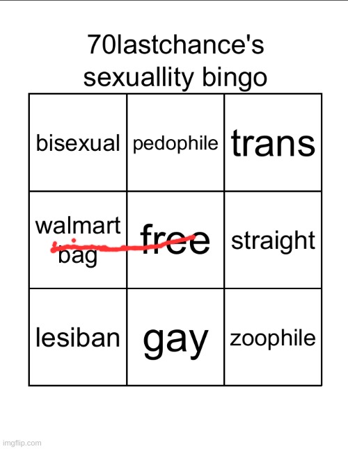 70lastchance's sexuallity bingo (very shitty) | image tagged in 70lastchance's sexuallity bingo very shitty | made w/ Imgflip meme maker