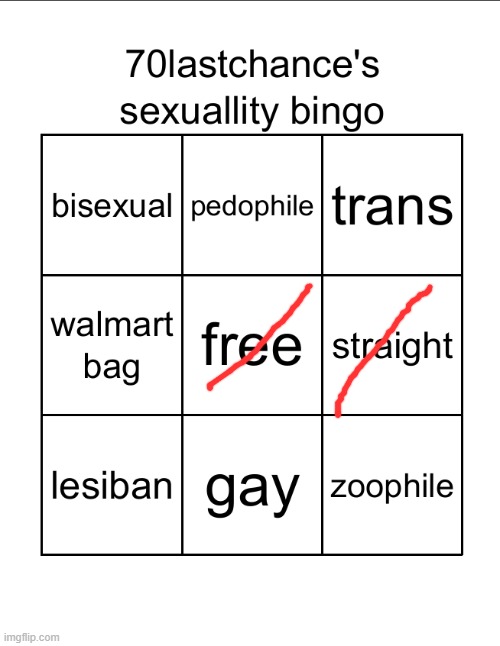 70lastchance's sexuallity bingo (very shitty) | image tagged in 70lastchance's sexuallity bingo very shitty | made w/ Imgflip meme maker