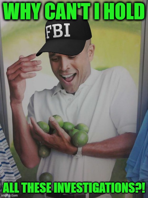 Why Can't I Hold All These Limes | WHY CAN'T I HOLD; ALL THESE INVESTIGATIONS?! | image tagged in memes,why can't i hold all these limes | made w/ Imgflip meme maker