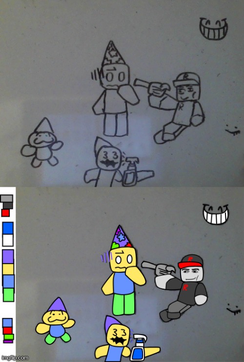 random whiteboard art of poo I made (not colored and colored) (mod note: you spelt poob wrong) | image tagged in party,noob,regret | made w/ Imgflip meme maker