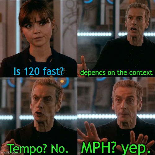 Is Four A Lot | Is 120 fast? depends on the context; MPH? yep. Tempo? No. | image tagged in is four a lot,band,speed,funny,joke | made w/ Imgflip meme maker