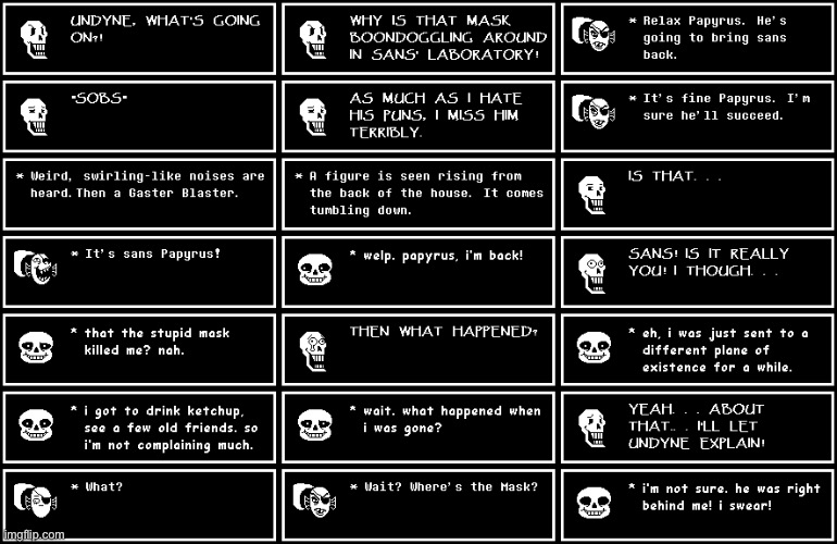 sans is finally back from his holiday | made w/ Imgflip meme maker