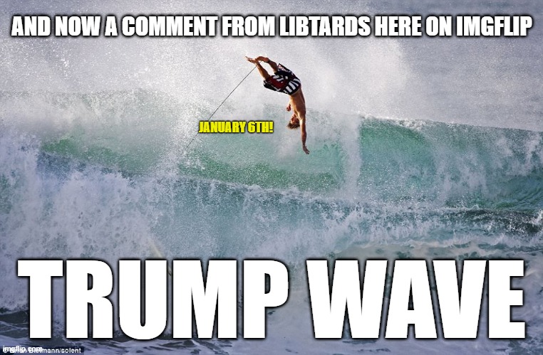 More dumbshit from the Left | AND NOW A COMMENT FROM LIBTARDS HERE ON IMGFLIP; JANUARY 6TH! TRUMP WAVE | image tagged in leftists,democrats,liberals,woke,virtue signaling,dimwits | made w/ Imgflip meme maker