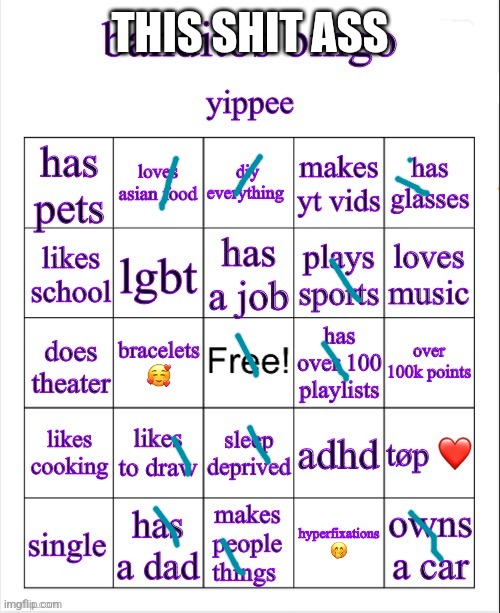 banditos bingo | THIS SHIT ASS | image tagged in banditos bingo | made w/ Imgflip meme maker