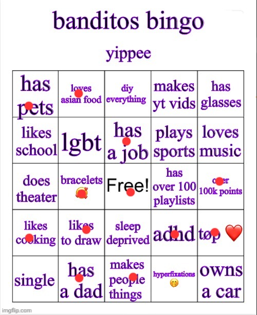 banditos bingo | image tagged in banditos bingo | made w/ Imgflip meme maker