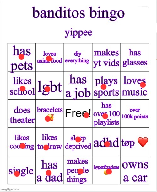 huhguh | image tagged in banditos bingo | made w/ Imgflip meme maker