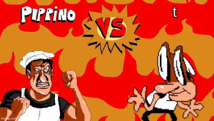 Peppino VS Blank | t | image tagged in peppino vs blank | made w/ Imgflip meme maker