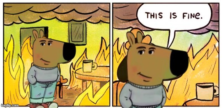 This Is Fine | image tagged in memes,this is fine | made w/ Imgflip meme maker